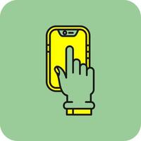 Touch Device Filled Yellow Icon vector