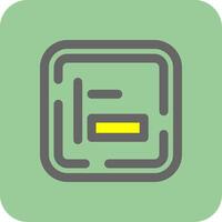 Left alignment Filled Yellow Icon vector