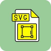 Svg file format Filled Yellow Icon vector