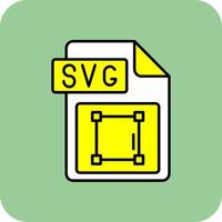 Svg file format Filled Yellow Icon vector