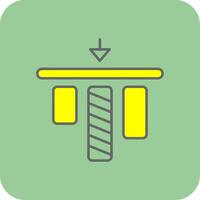 Top alignment Filled Yellow Icon vector
