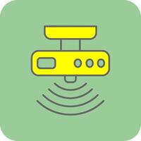 Motion sensor Filled Yellow Icon vector