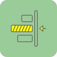 Right alignment Filled Yellow Icon vector