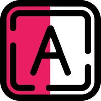 Letter a Filled Half Cut Icon vector