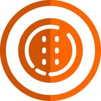 Dotted line Glyph Orange Circle Icon vector
