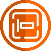 Left allignment Glyph Orange Circle Icon vector