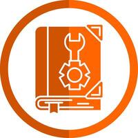 User manual Glyph Orange Circle Icon vector