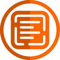 Left allignment Glyph Orange Circle Icon vector