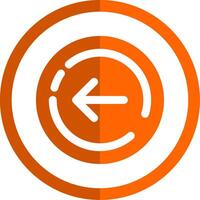 Right arrow Glyph Orange Circle Icon vector