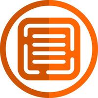 Text justify Glyph Orange Circle Icon vector