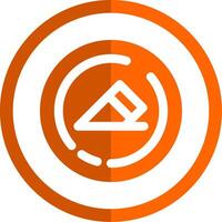 Clear format Glyph Orange Circle Icon vector