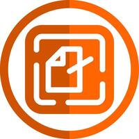 Edit file Glyph Orange Circle Icon vector