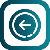 Left arrow Glyph Gradient Round Corner Icon vector