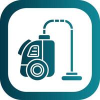 Vacuum cleaner Glyph Gradient Round Corner Icon vector