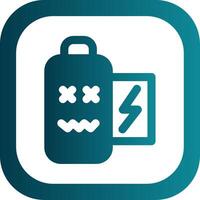 Battery dead Glyph Gradient Round Corner Icon vector