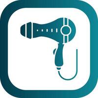 Hair dryer Glyph Gradient Round Corner Icon vector