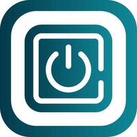 Power on Glyph Gradient Round Corner Icon vector