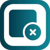 Delete square Glyph Gradient Round Corner Icon vector