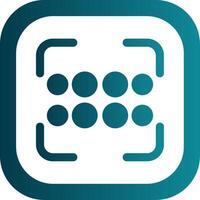 Reorder dots horizontal Glyph Gradient Round Corner Icon vector