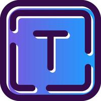 Letter t Gradient Filled Icon vector