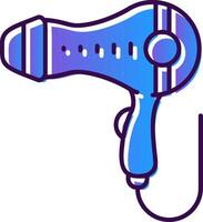 Hair dryer Gradient Filled Icon vector