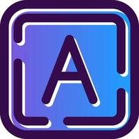 Letter a Gradient Filled Icon vector