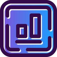 Bottom alignment Gradient Filled Icon vector