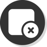 Delete square Glyph Grey Circle Icon vector