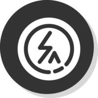 Flash auto Glyph Grey Circle Icon vector