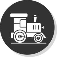 Toy train Glyph Grey Circle Icon vector