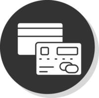 Credit card Glyph Grey Circle Icon vector