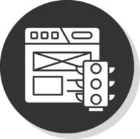 Web traffic Glyph Grey Circle Icon vector