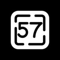 Fifty Seven Glyph Inverted Icon vector