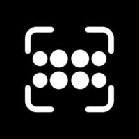 Reorder dots horizontal Glyph Inverted Icon vector