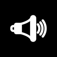 Volume up Glyph Inverted Icon vector