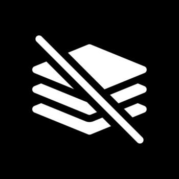 Hide layer Glyph Inverted Icon vector