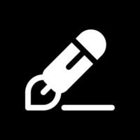 Pen 3 Glyph Inverted Icon vector