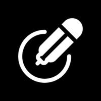 Pencil circle Glyph Inverted Icon vector