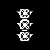 Traffic light Glyph Inverted Icon vector