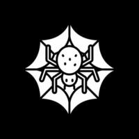 Spider web Glyph Inverted Icon vector
