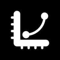 Curves levels graph Glyph Inverted Icon vector