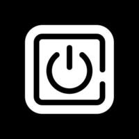 Power on Glyph Inverted Icon vector