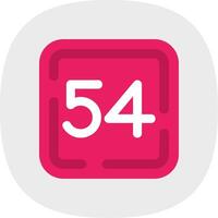 Fifty Four Flat Curve Icon vector