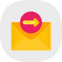 Right arrow Flat Curve Icon vector
