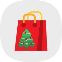 Gift bag Flat Curve Icon vector