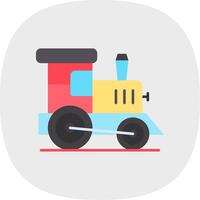 Toy train Flat Curve Icon vector