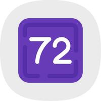 Seventy Two Flat Curve Icon vector