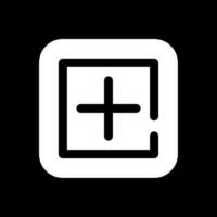 Add square Glyph Inverted Icon vector