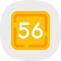 Fifty Six Flat Curve Icon vector