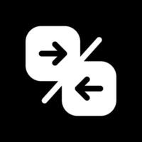 Compare arrow Glyph Inverted Icon vector